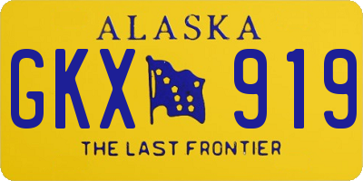 AK license plate GKX919