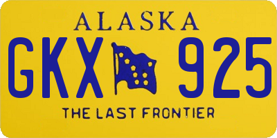 AK license plate GKX925