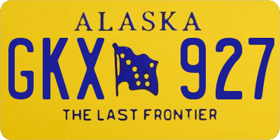 AK license plate GKX927