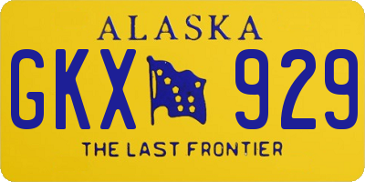 AK license plate GKX929