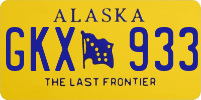 AK license plate GKX933