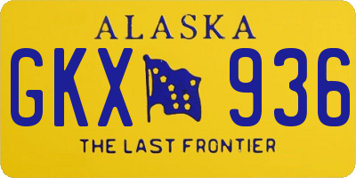 AK license plate GKX936