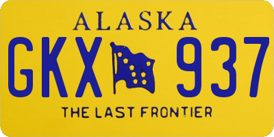 AK license plate GKX937