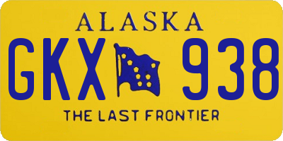 AK license plate GKX938