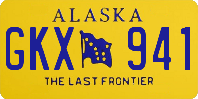 AK license plate GKX941