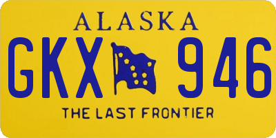 AK license plate GKX946