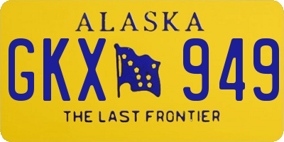 AK license plate GKX949