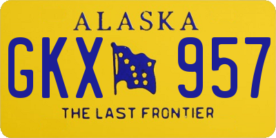 AK license plate GKX957