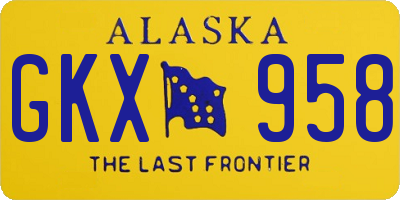 AK license plate GKX958