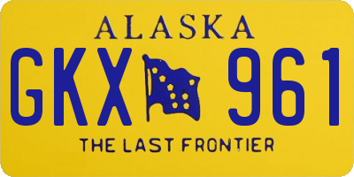 AK license plate GKX961