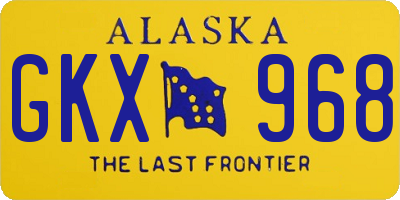 AK license plate GKX968