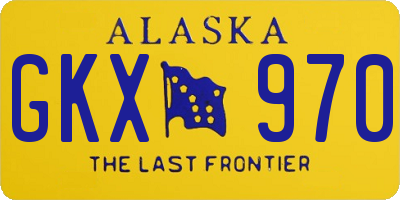 AK license plate GKX970