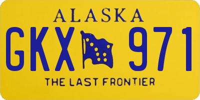 AK license plate GKX971