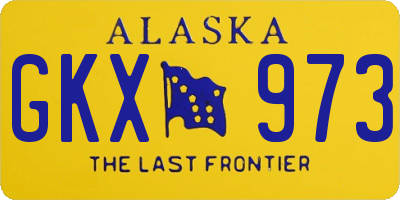 AK license plate GKX973