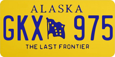 AK license plate GKX975