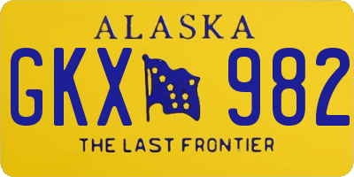 AK license plate GKX982
