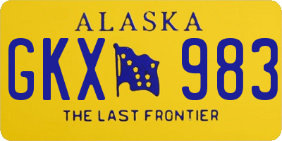 AK license plate GKX983