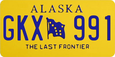AK license plate GKX991