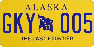 AK license plate GKY005