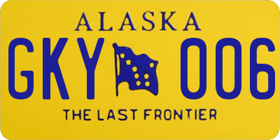 AK license plate GKY006