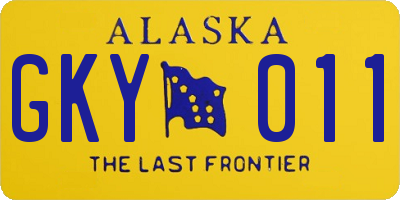 AK license plate GKY011