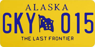 AK license plate GKY015