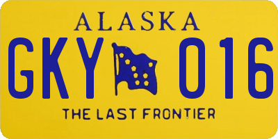 AK license plate GKY016