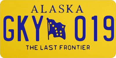 AK license plate GKY019