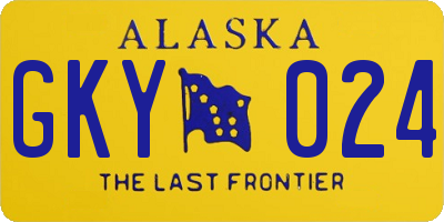 AK license plate GKY024