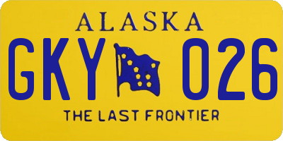 AK license plate GKY026