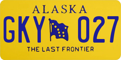 AK license plate GKY027