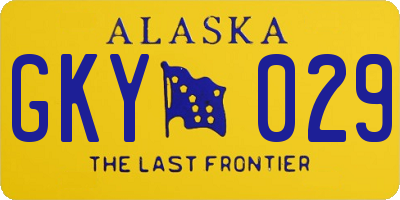 AK license plate GKY029