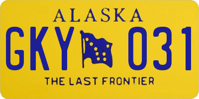 AK license plate GKY031