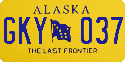 AK license plate GKY037