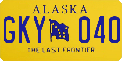 AK license plate GKY040