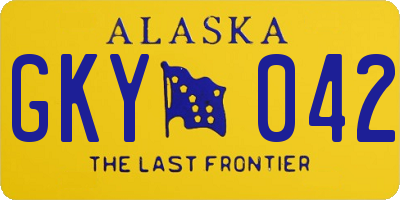 AK license plate GKY042