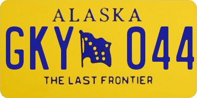 AK license plate GKY044