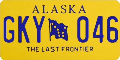 AK license plate GKY046