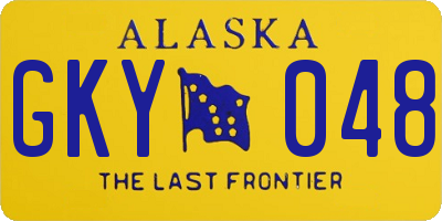 AK license plate GKY048