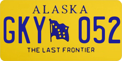 AK license plate GKY052