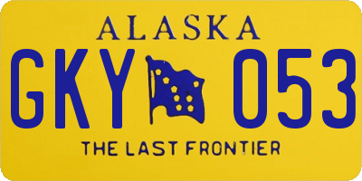 AK license plate GKY053
