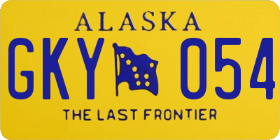 AK license plate GKY054