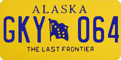 AK license plate GKY064