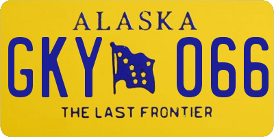 AK license plate GKY066