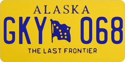 AK license plate GKY068