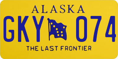 AK license plate GKY074