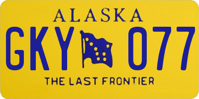 AK license plate GKY077