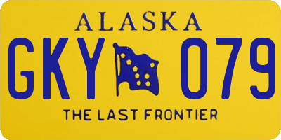 AK license plate GKY079