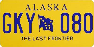 AK license plate GKY080