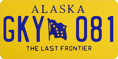 AK license plate GKY081